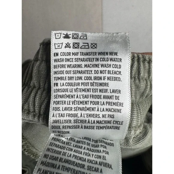 American Eagle Women 10 Cargo Pants Olive Green Stretch Utility High Rise 1840 - Picture 9 of 10